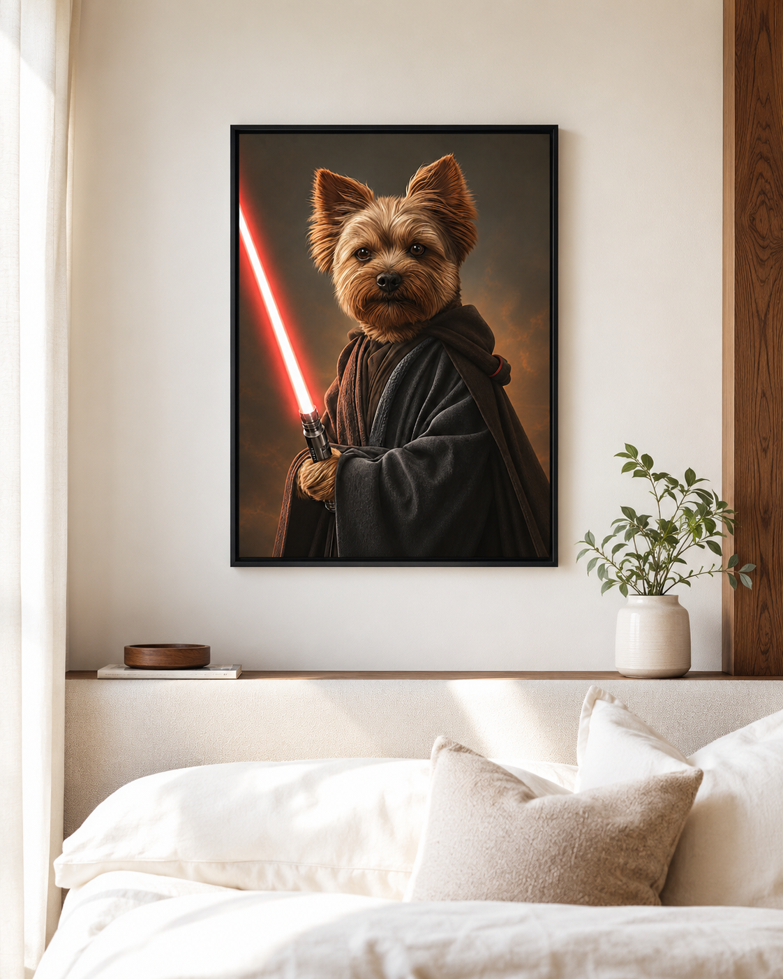 Custom Space Warrior Pet Portrait Canvas Aura Canvas
