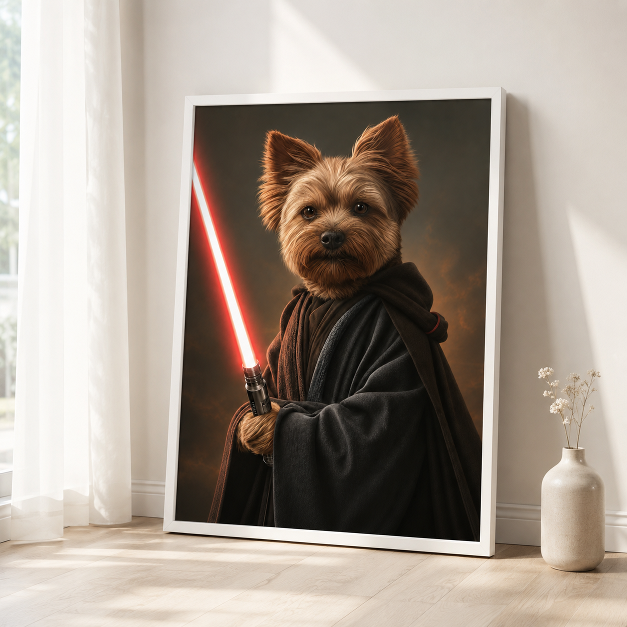 Custom Space Warrior Pet Portrait Canvas Aura Canvas