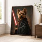 Custom Space Warrior Pet Portrait Canvas Aura Canvas