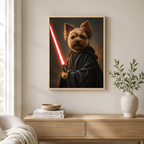 Custom Space Warrior Pet Portrait Canvas Aura Canvas