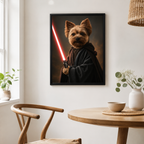 Custom Space Warrior Pet Portrait Canvas Aura Canvas