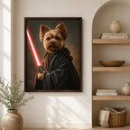 Custom Space Warrior Pet Portrait Canvas Aura Canvas