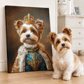 Custom Royal Dog Portrait Canvas Aura Canvas