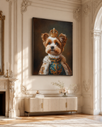 Custom Royal Dog Portrait Canvas Aura Canvas