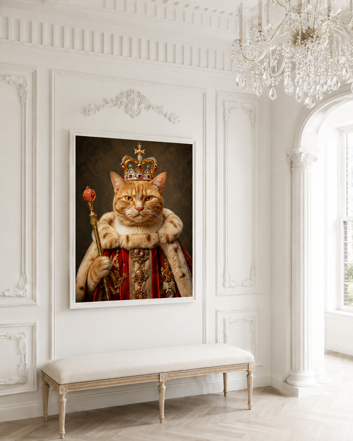 Custom Royal Cat Portrait Canvas Aura Canvas