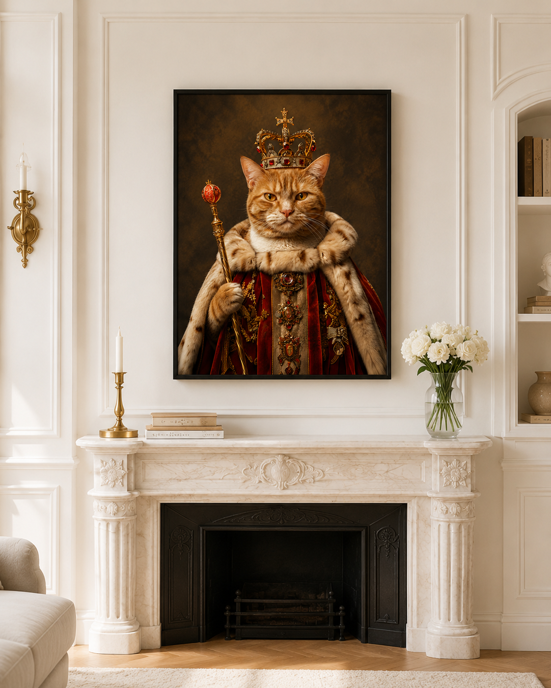 Custom Royal Cat Portrait Canvas Aura Canvas