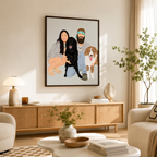 Custom Family Pet Portrait Canvas Aura Canvas