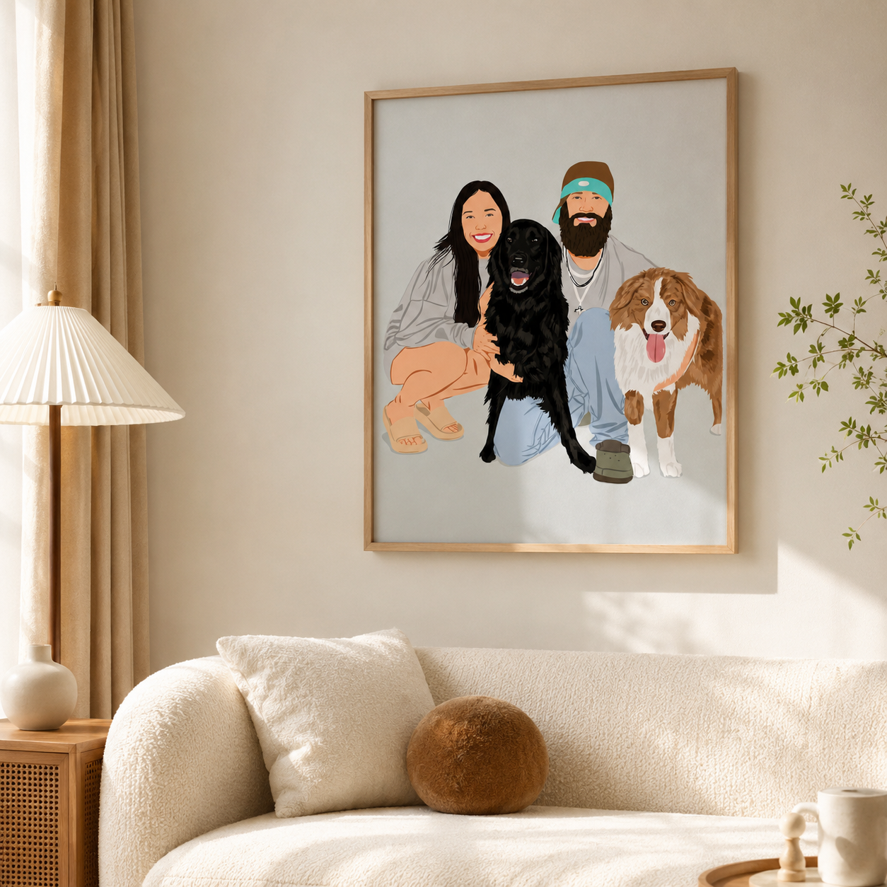 Custom Family Pet Portrait Canvas Aura Canvas