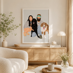 Custom Family Pet Portrait Canvas Aura Canvas