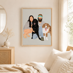 Custom Family Pet Portrait Canvas Aura Canvas