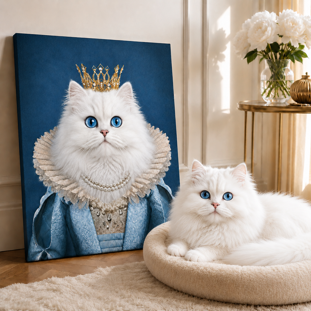 Custom Queen Pet Portrait Canvas Aura Canvas