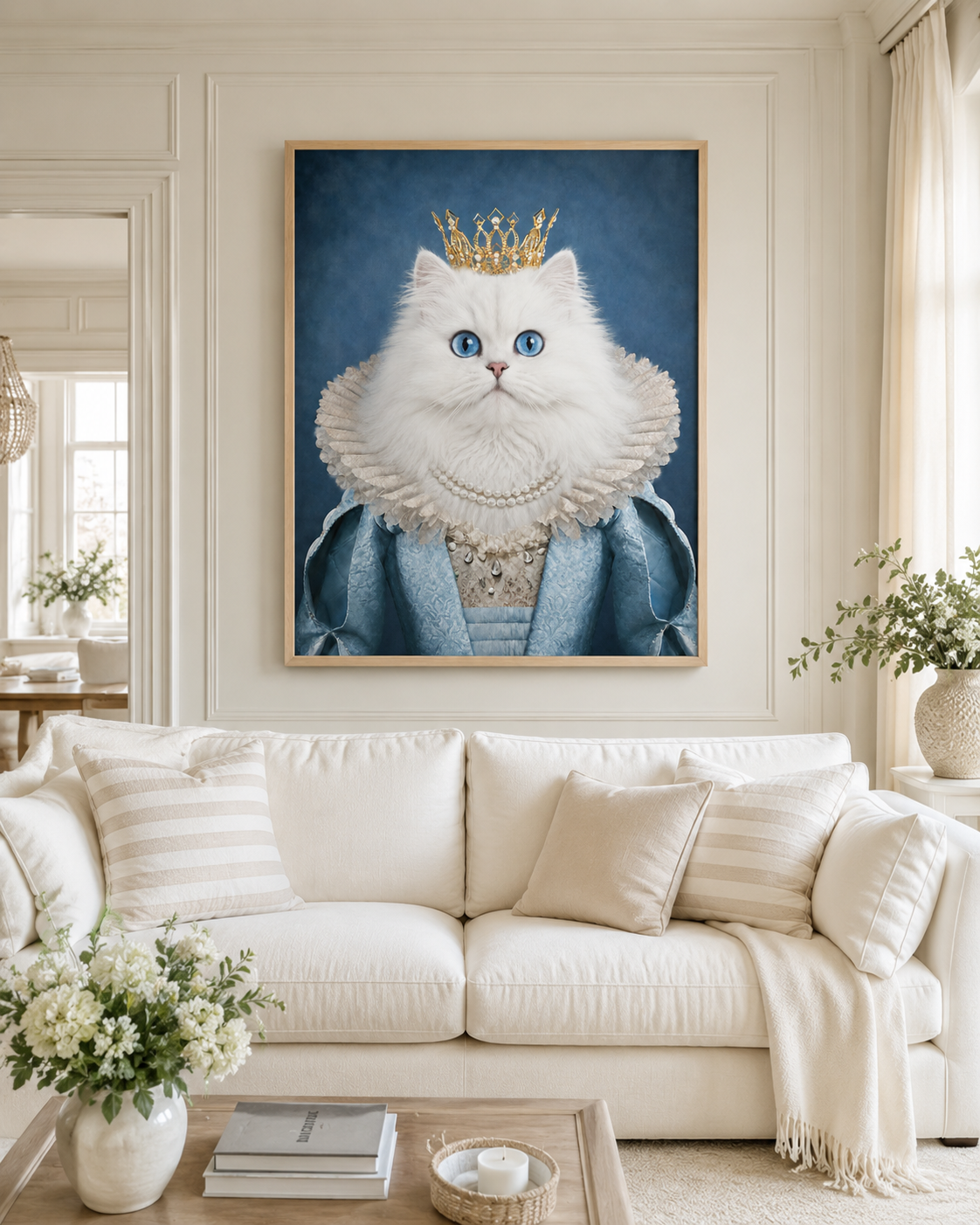 Custom Queen Pet Portrait Canvas Aura Canvas