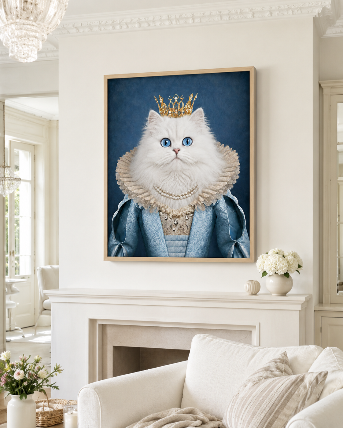 Custom Queen Pet Portrait Canvas Aura Canvas