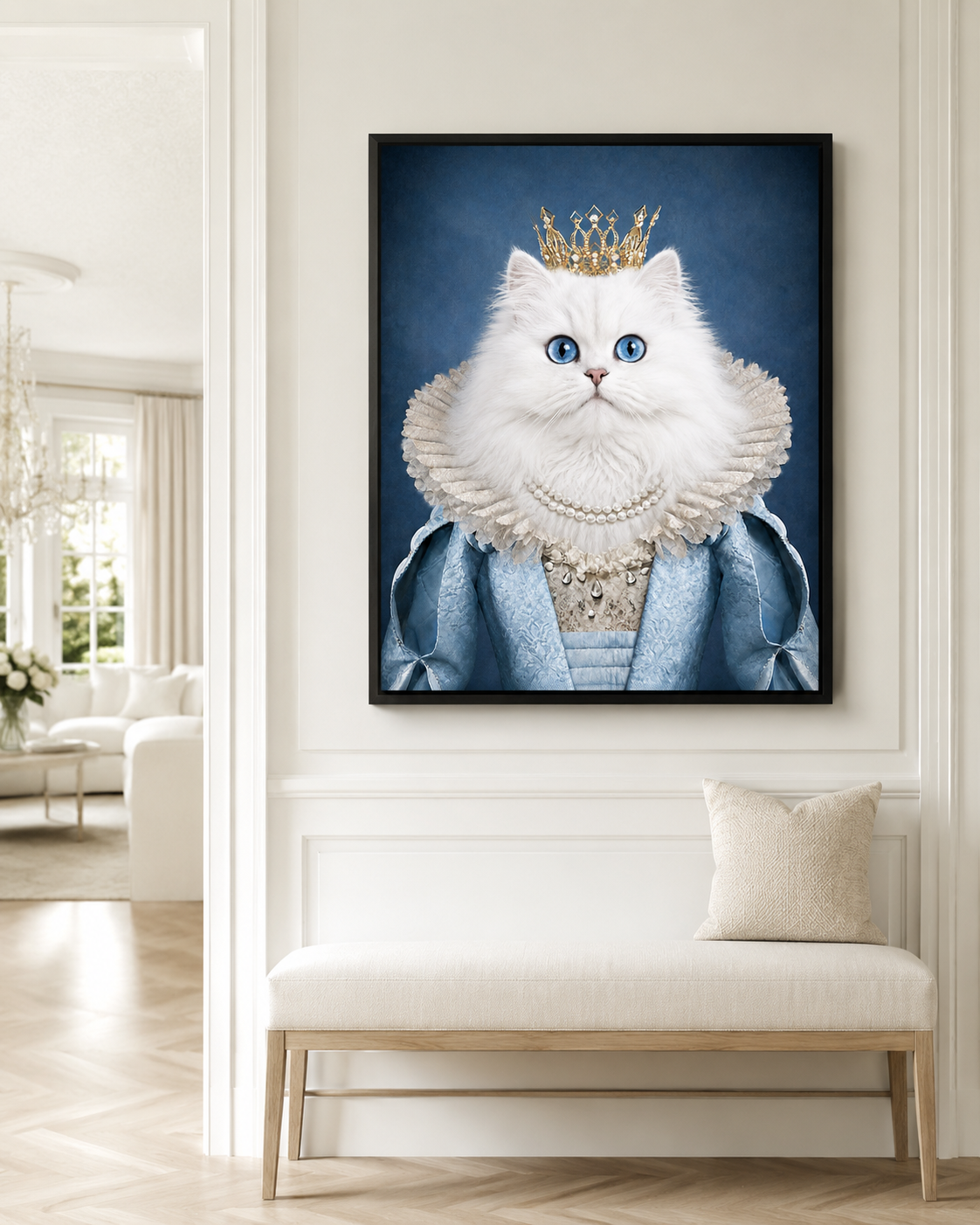 Custom Queen Pet Portrait Canvas Aura Canvas
