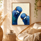 Blue Pigeons Canvas Wall Art Aura Canvas