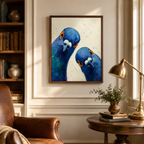 Blue Pigeons Canvas Wall Art Aura Canvas