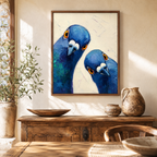 Blue Pigeons Canvas Wall Art Aura Canvas