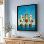Funny Seagull Canvas Wall Art Aura Canvas