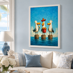 Funny Seagull Canvas Wall Art Aura Canvas