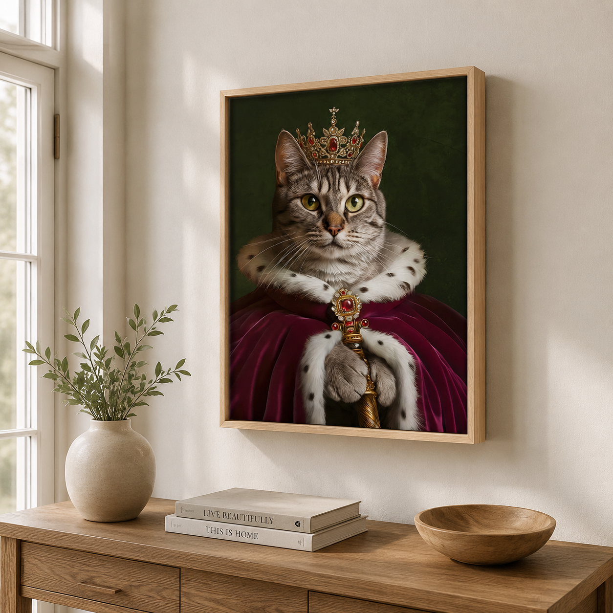 Custom Royal Pet Portrait Canvas Aura Canvas
