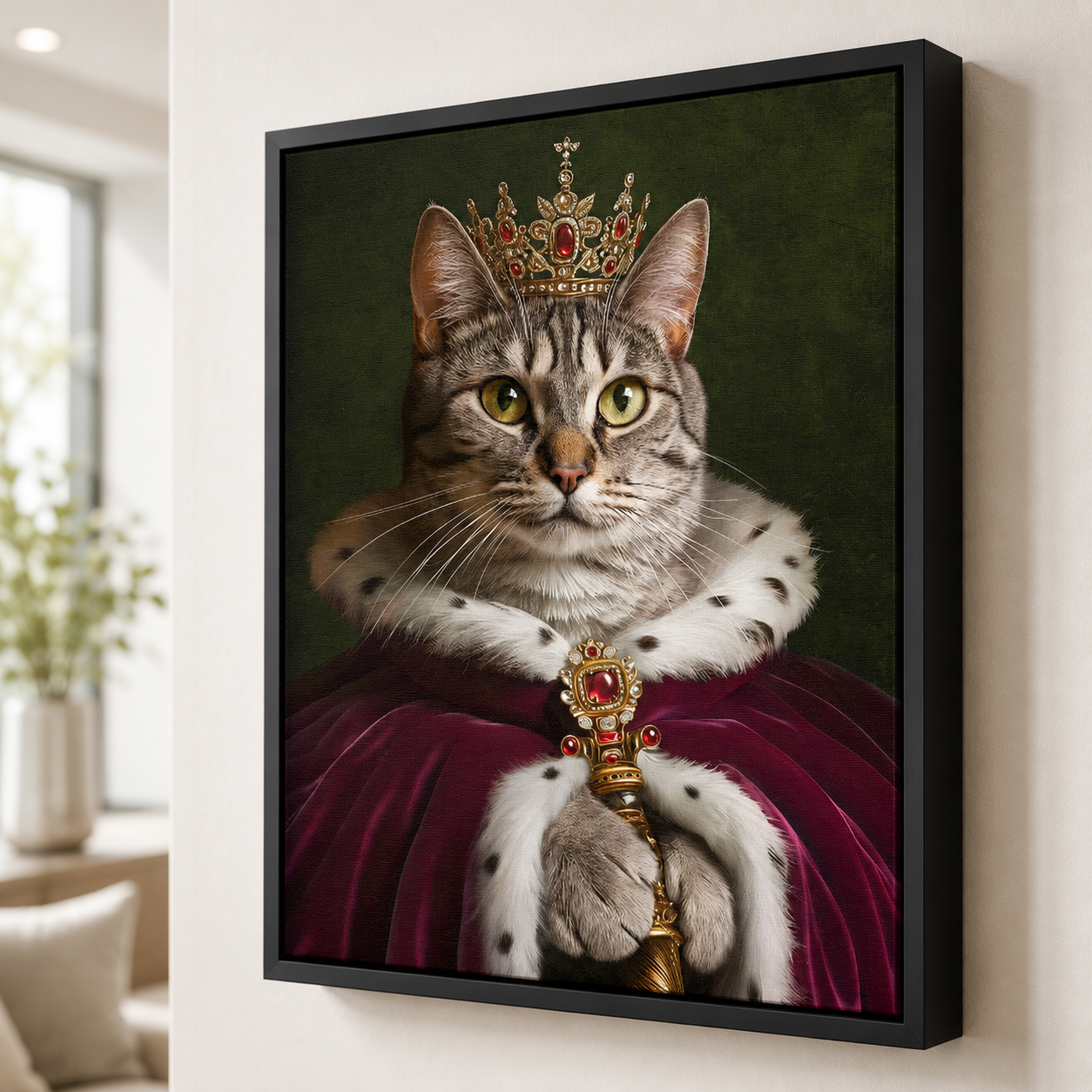 Custom Royal Pet Portrait Canvas Aura Canvas