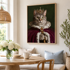 Custom Royal Pet Portrait Canvas Aura Canvas