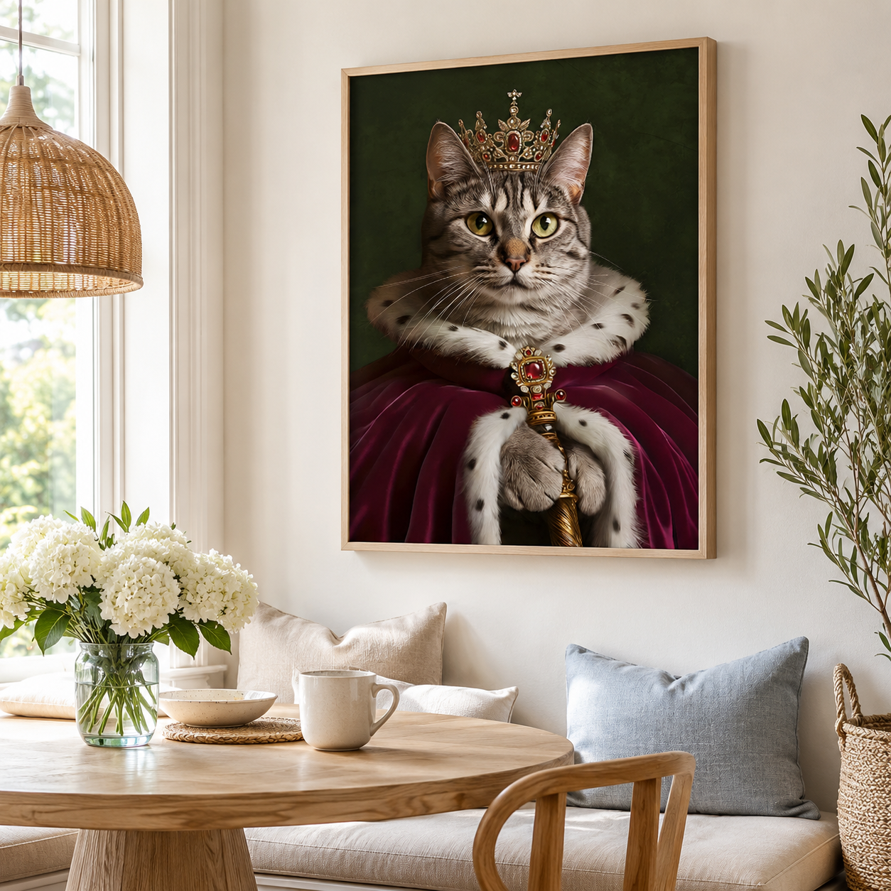 Custom Royal Pet Portrait Canvas Aura Canvas