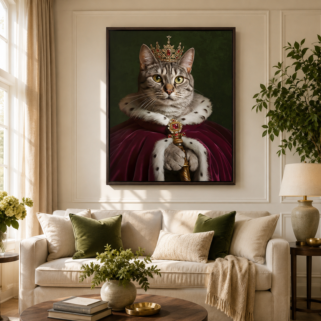 Custom Royal Pet Portrait Canvas Aura Canvas