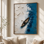 Blue Ocean Kayak Canvas Wall Art Aura Canvas