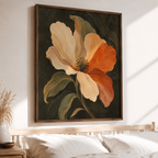 Earthy Poppy Flower Canvas Wall Art Aura Canvas