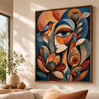 Cubist Botanical Woman Canvas Aura Canvas