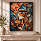 Cubist Botanical Woman Canvas Aura Canvas