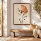 Terracotta Botanical Canvas Wall Art Aura Canvas