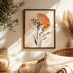 Terracotta Botanical Canvas Wall Art Aura Canvas