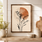 Terracotta Botanical Canvas Wall Art Aura Canvas