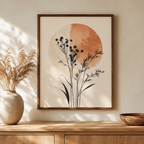 Terracotta Botanical Canvas Wall Art Aura Canvas