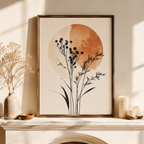 Terracotta Botanical Canvas Wall Art Aura Canvas