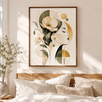Floral Woman Canvas Wall Art Aura Canvas