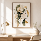 Floral Woman Canvas Wall Art Aura Canvas