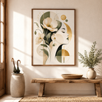 Floral Woman Canvas Wall Art Aura Canvas