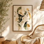Floral Woman Canvas Wall Art Aura Canvas