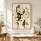 Floral Woman Canvas Wall Art Aura Canvas