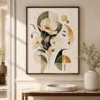 Floral Woman Canvas Wall Art Aura Canvas