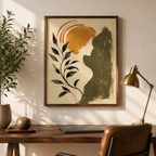 Boho Woman Botanical Canvas Aura Canvas