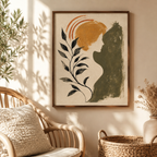 Boho Woman Botanical Canvas Aura Canvas