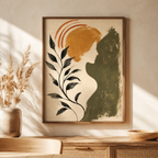 Boho Woman Botanical Canvas Aura Canvas