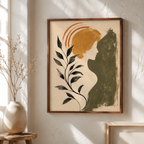 Boho Woman Botanical Canvas Aura Canvas