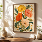 Vintage Floral Bouquet Canvas Aura Canvas