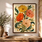 Vintage Floral Bouquet Canvas Aura Canvas