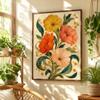 Vintage Floral Bouquet Canvas Aura Canvas
